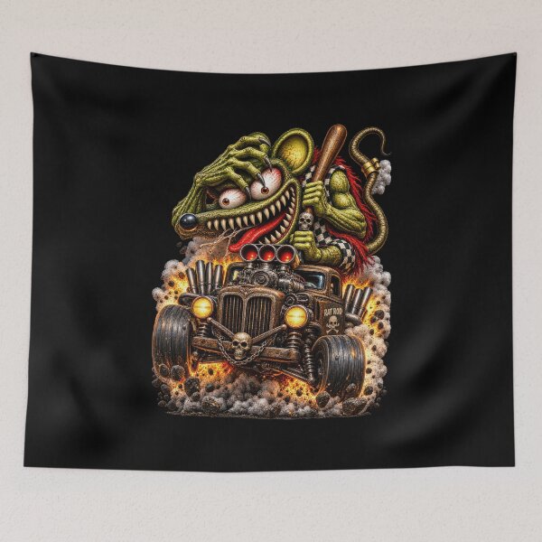 Item preview, Supercharged Rat Rod Monster – Vintage Hot Rod Racing Artwork designed and sold by artistwill.