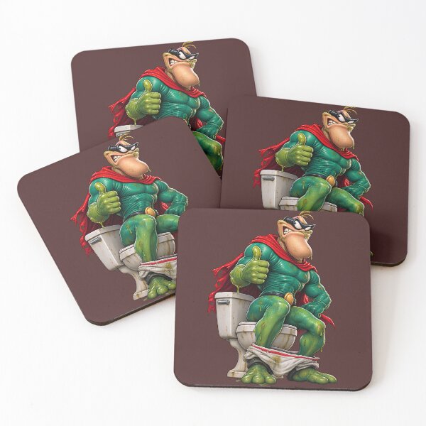 Item preview, Gross Out Superhero Toilet Sticker – Funny 90s Retro Cartoon Art designed and sold by Felixuss.