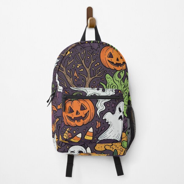 Item preview, Spooky Cute Halloween Doodle Pattern – Spooky Pumpkin & Ghost Chaos designed and sold by Prtina.