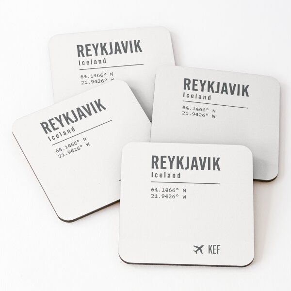 Item preview, Reykjavik Iceland Coordinates Travel Typography designed and sold by drTerrens.