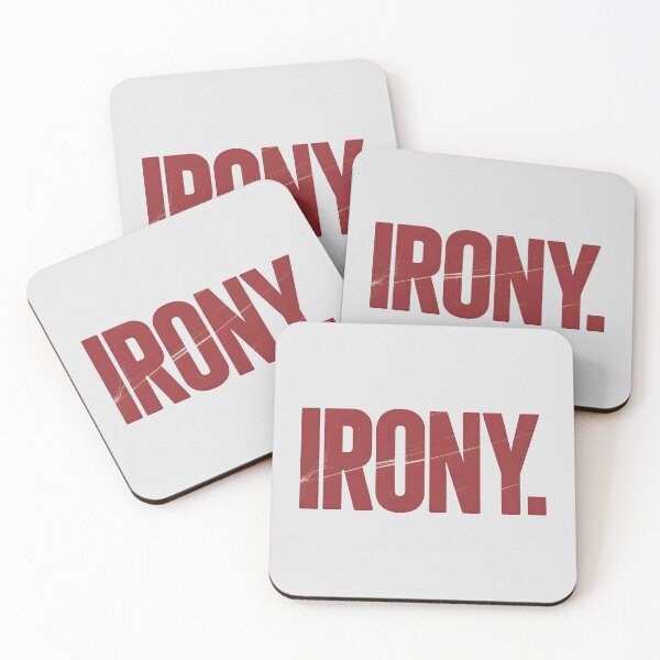 Item preview, IRONY. – Minimalist Funny Typography designed and sold by Jollys-ArtShop.