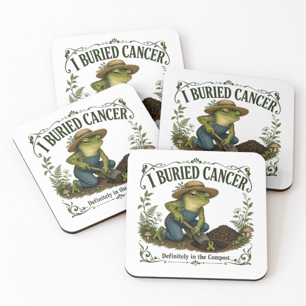 Item preview,  I Buried Cancer Funny Frog Gardening Art designed and sold by SedaMythica.