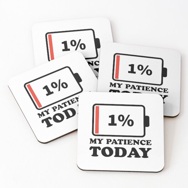 Item preview, Funny 1% Low Battery My Patience Today Retro Graphic designed and sold by Shape Snip Studio.
