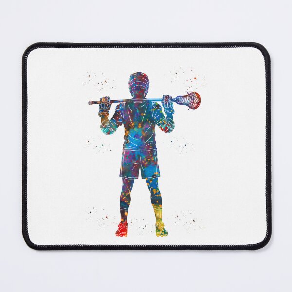 Item preview, Male Lacrosse Player Watercolor Art designed and sold by Liededrom..