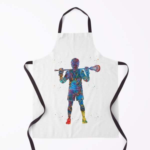 Item preview, Male Lacrosse Player Watercolor Art designed and sold by Liededrom..
