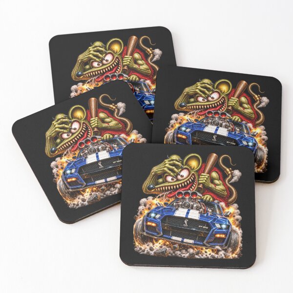 Item preview, Supercharged Blue Roadster – Wild Rat Monster Hot Rod Racing designed and sold by ArtistWill.