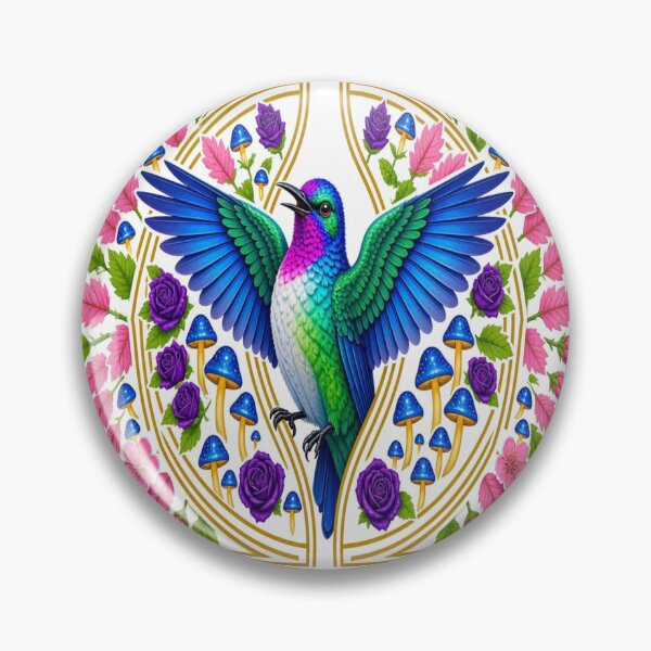 Item preview, Mystic Hummingbirds Twin Pack - Gold Art Deco and Silver Gothic designed and sold by Breezes-of-Ida.