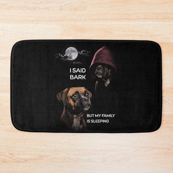 Item preview, Boxer Dog Barking Family Sleeping Moon Humor designed and sold by d247.