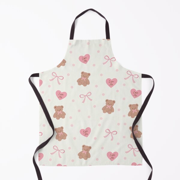 Item preview, Love Me Teddy Bear Pink Bow Heart Pattern designed and sold by Luv4tete.