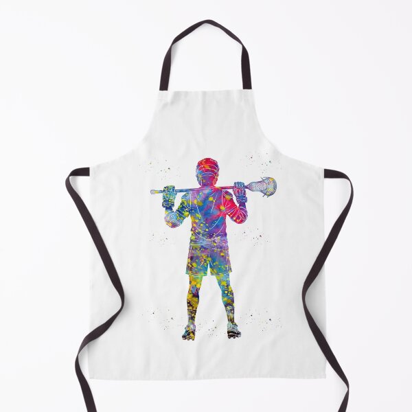 Item preview, Male Lacrosse Player Watercolor Art designed and sold by Liededrom..