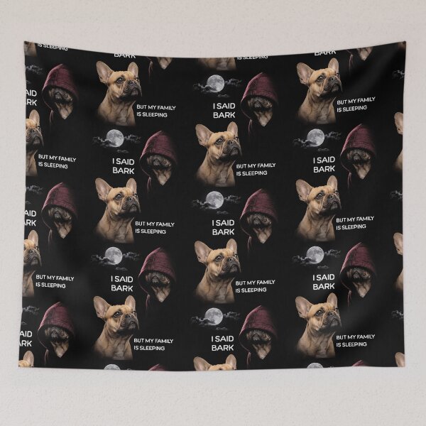 Item preview, French Bulldog Barking Moon Funny Dog Quote designed and sold by d247.