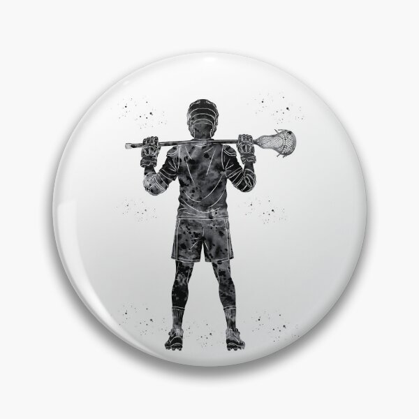 Item preview, Male Lacrosse Player Watercolor Art designed and sold by Liededrom..