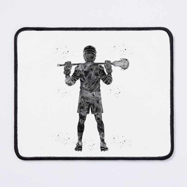 Item preview, Male Lacrosse Player Watercolor Art designed and sold by Liededrom..