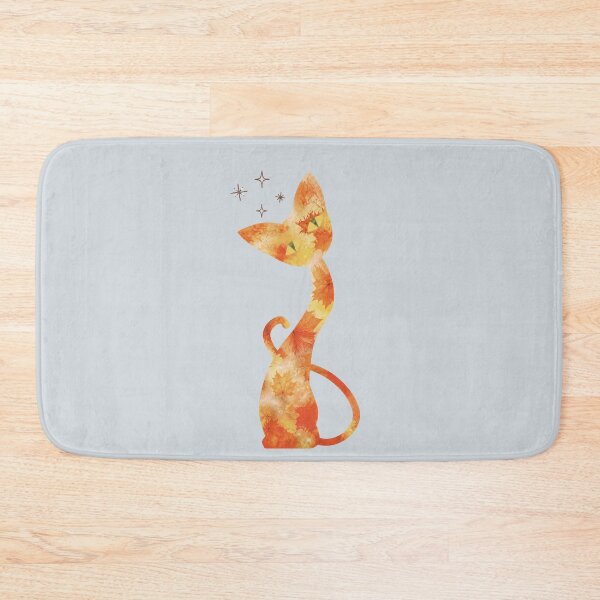 Item preview, Autumn leaves inquisitive cat designed and sold by 247DesignStudio.