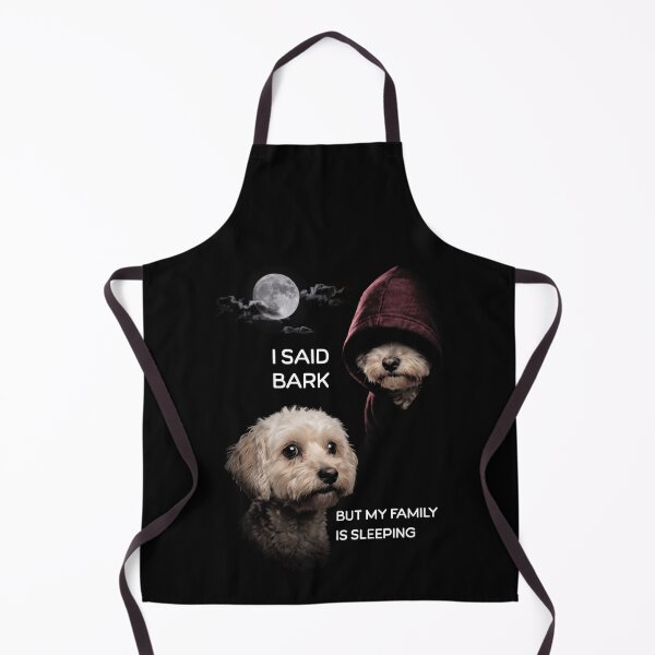 Aperçu de l'œuvre Chien Cavapoo qui aboie, lune, famille qui dort créée et vendue par d247.