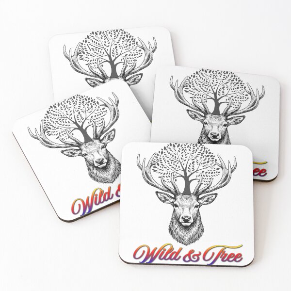 Item preview, Majestic Forest Red Deer Silhouette designed and sold by ayushidesign.