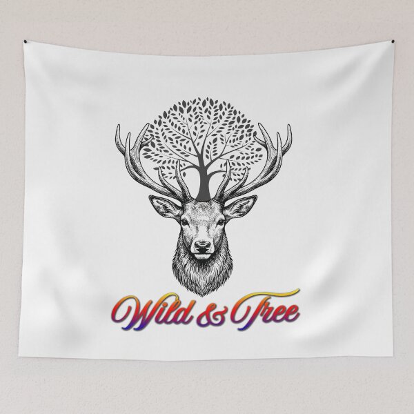 Item preview, Majestic Forest Red Deer Silhouette designed and sold by ayushidesign.