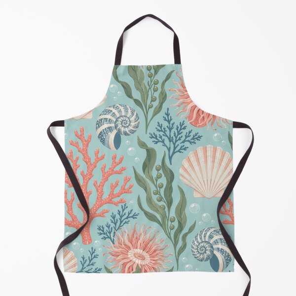 Item preview, Under the Sea Coral Reef & Seashells Seamless Pattern designed and sold by Alaa-love-art.