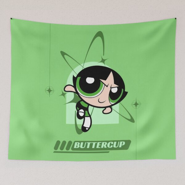 Item preview, Buttercup Retro Green Heroine - Y2K Cyber Aesthetic Graphic Poster designed and sold by Billy Morfo™.