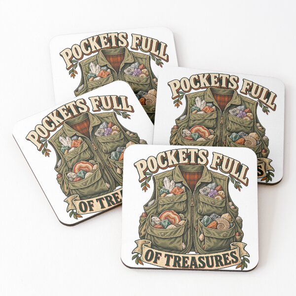 Item preview, Diseño de coleccionista de rocas "Bolsillos llenos de tesoros" designed and sold by RAX Mirth Studio.
