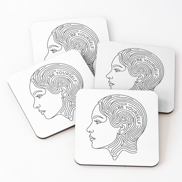 Item preview, Be Yourself - Minimalist Typography Head Line Art & Abstract Mind Design designed and sold by Nubian Style.
