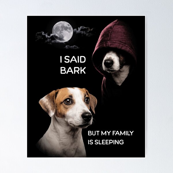 Item preview, Jack Russell Barking Moon Dog Family Asleep designed and sold by d247.