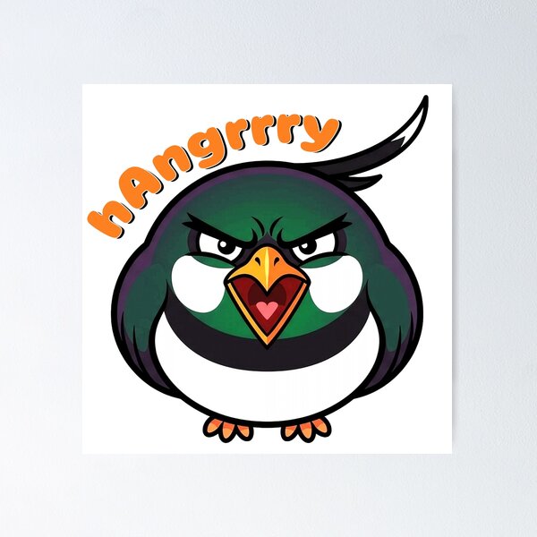 Item preview, Angry Blue Jay Bird Art designed and sold by FoxAutor.