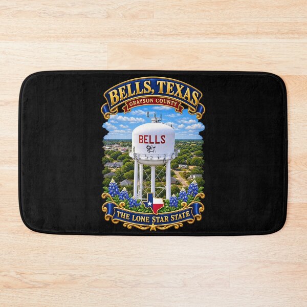 Item preview, Bells, Texas - Grayson County - with Village Building - Water Tower. Scene designed and sold by Military Insignia Products.