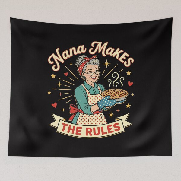 Aperçu de l'œuvre Retro-Grandma-Nana-Makes-The-Rules créée et vendue par w66aboo.