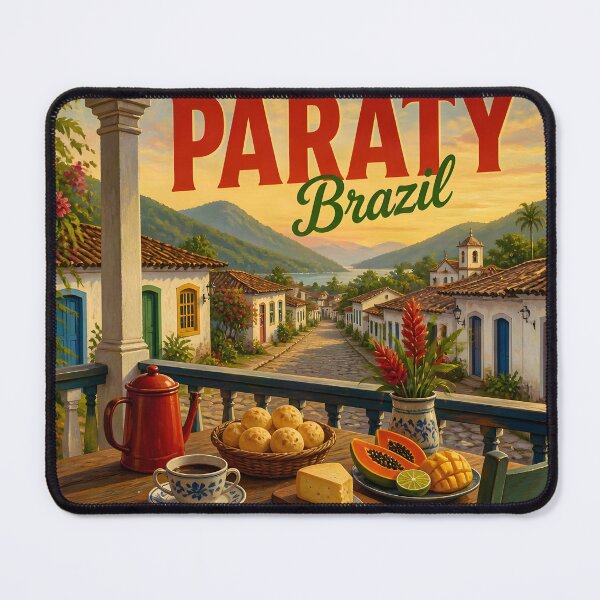 Item preview, Paraty Brazil – Vintage Coastal Travel Poster designed and sold by LSVart.