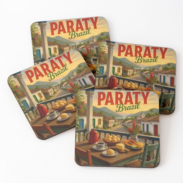 Item preview, Paraty Brazil – Vintage Coastal Travel Poster designed and sold by LSVart.