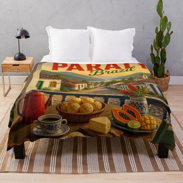 Item preview, Paraty Brazil – Vintage Coastal Travel Poster designed and sold by LSVart.