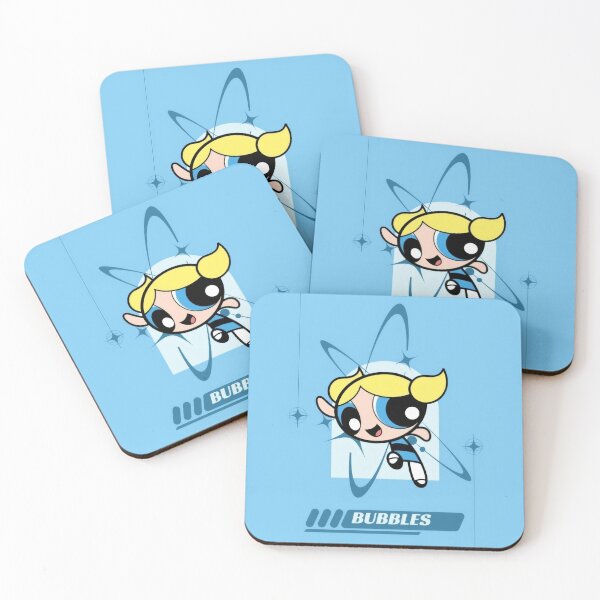 Item preview, Bubbles Blue Sweet Heroine - Y2K Blue Cyber Aesthetic Graphic Poster designed and sold by Billy Morfo™.
