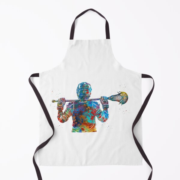 Item preview, Male Lacrosse Player Watercolor Art designed and sold by Liededrom..