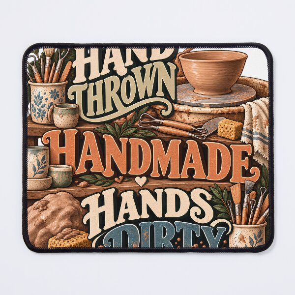 Item preview, Hand Thrown Handmade Hands Dirty designed and sold by MysticCanvasAi.