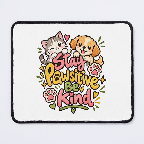 Item preview, Stay Pawsitive Be Kind – Cute Puppy Paw Print Doodle designed and sold by 9ns-spo.