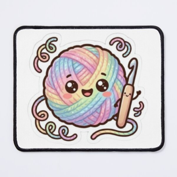 Item preview, Cute Yarn Ball Sticker – Kawaii Knitting & Crochet Lover designed and sold by Shree shyam khatu ji.