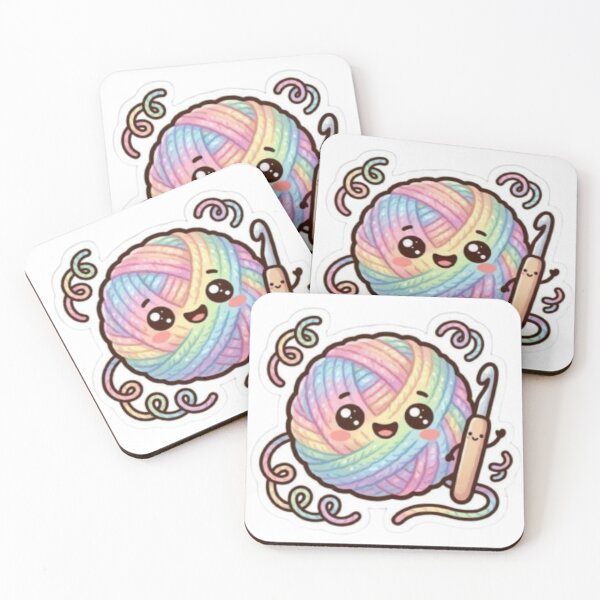 Item preview, Cute Yarn Ball Sticker – Kawaii Knitting & Crochet Lover designed and sold by Shree shyam khatu ji.