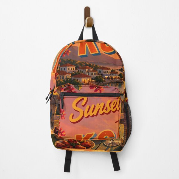 Item preview, Ksamil Albania Sunset Aperitivo – Vintage Travel Poster designed and sold by LSVart.