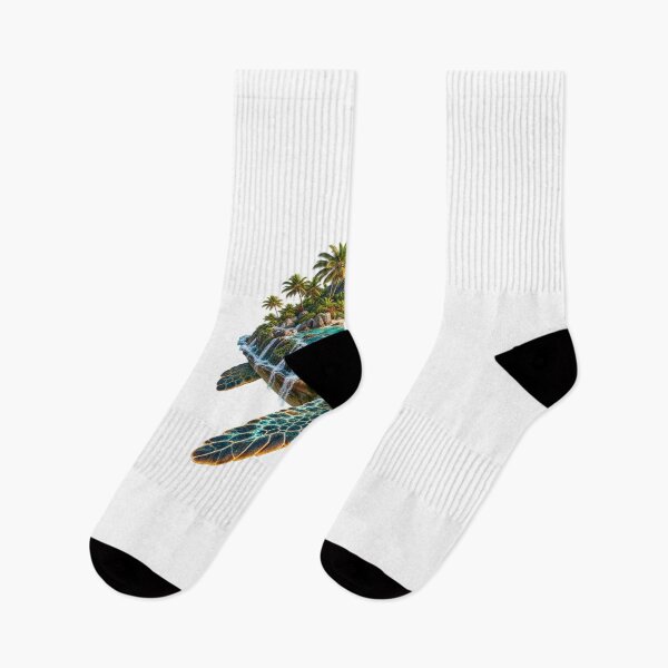 Item preview, Sea Turtle Carrying an Island – Tropical Ocean Nature Fantasy designed and sold by okay 2 look .