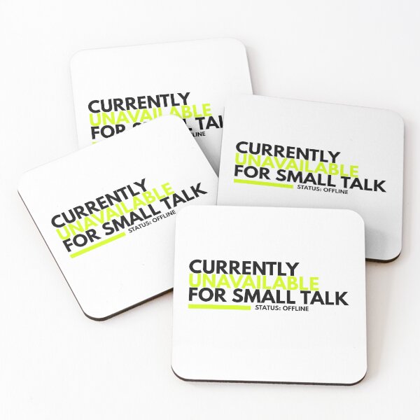 Item preview, Currently Unavailable For Small Talk Sarcastic Introvert Typography designed and sold by wildsilencee.