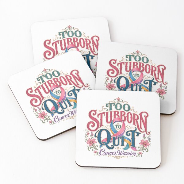 Item preview, Too Stubborn to Quit Cancer Warrior Typography Art designed and sold by SedaMythica.