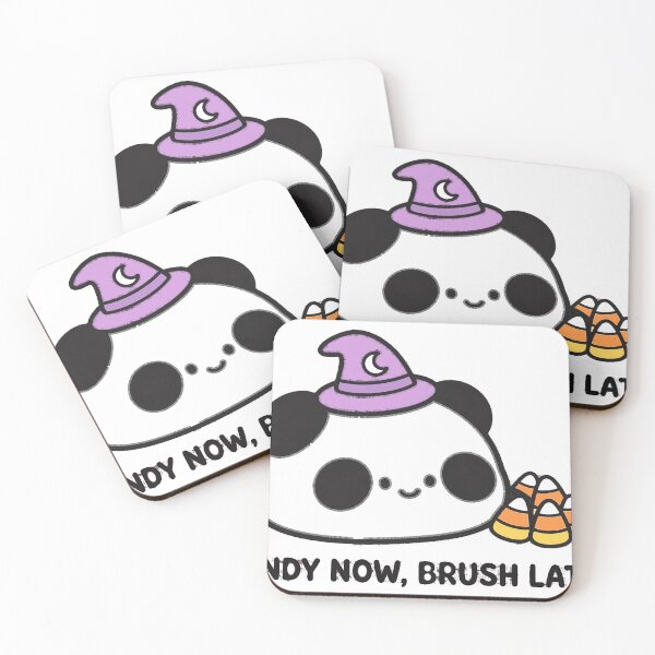Item preview, Cute Chibi Panda Candy Now Brush Later Halloween Dentist Kawaii Sticker designed and sold by xiaoxiaochibi.