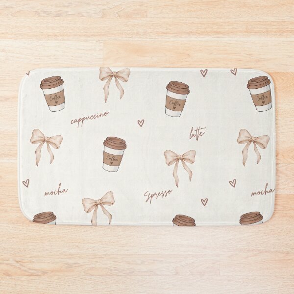Item preview, Coquette Coffee Cup Cream Bow Pattern designed and sold by Luv4tete.