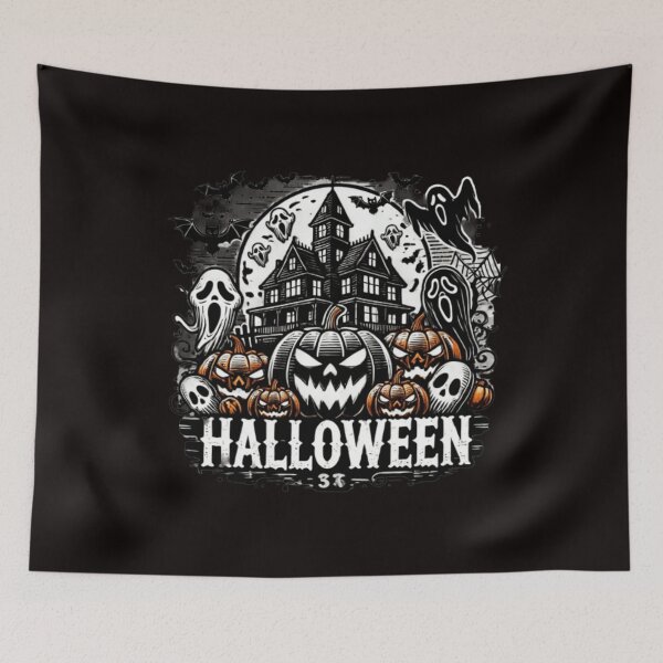 Item preview, Spooky Ghosts Bats and Pumpkins designed and sold by EcoArtTees.