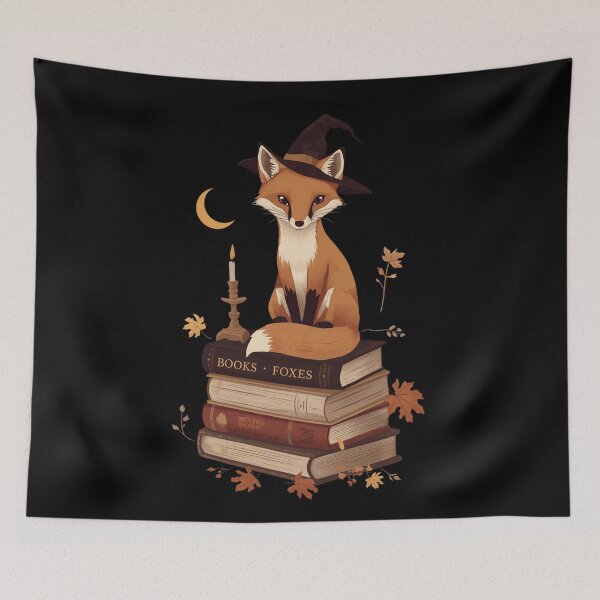 Item preview, Gothic Book Lover Fox designed and sold by ChicTrendz.