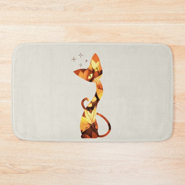 Item preview, Inquisitive cat in autumn pattern designed and sold by 247DesignStudio.