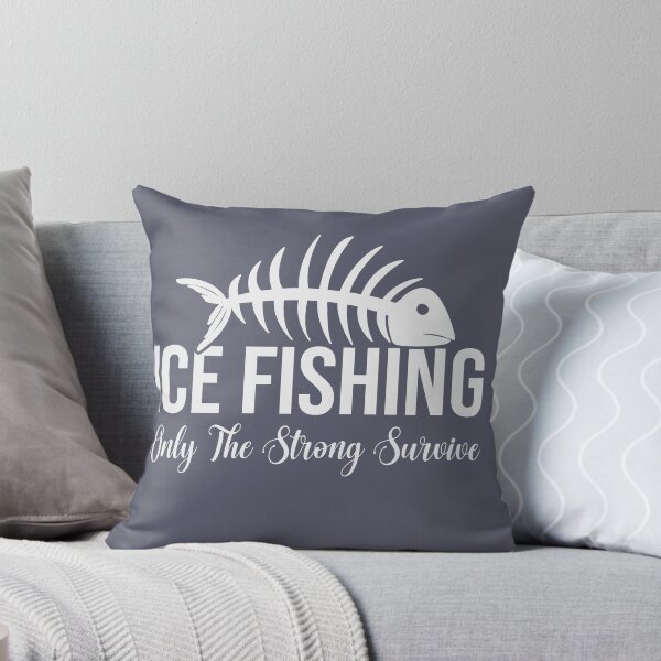 Item preview, Ice Fishing Only The Strong Survive, Winter Angler Winter ice Fishing tshirt designed and sold by MalwasBasket.