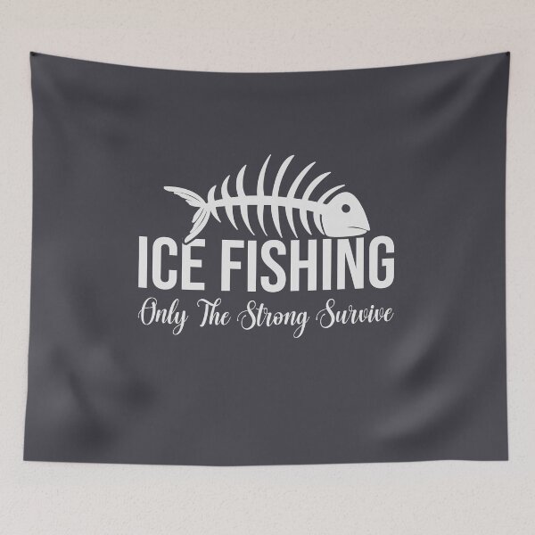 Artikelvorschau, Ice Fishing Only The Strong  Survive, Winter Angler Winter ice Fishing tshirt entworfen und verkauft von MalwasBasket.