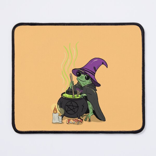 Item preview, Frog Witch Brewing Potion designed and sold by DumpsterCreatif.